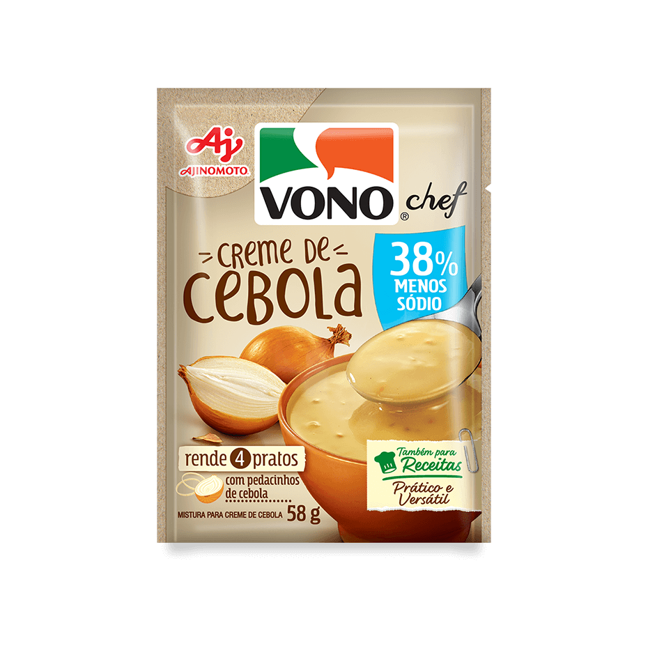 embalagem de VONO Chef Creme de cebola menos sodio
