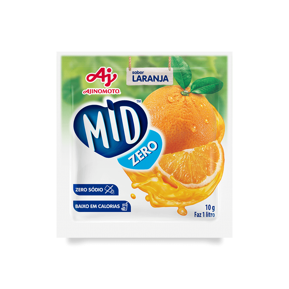 embalagem de MID zero Laranja