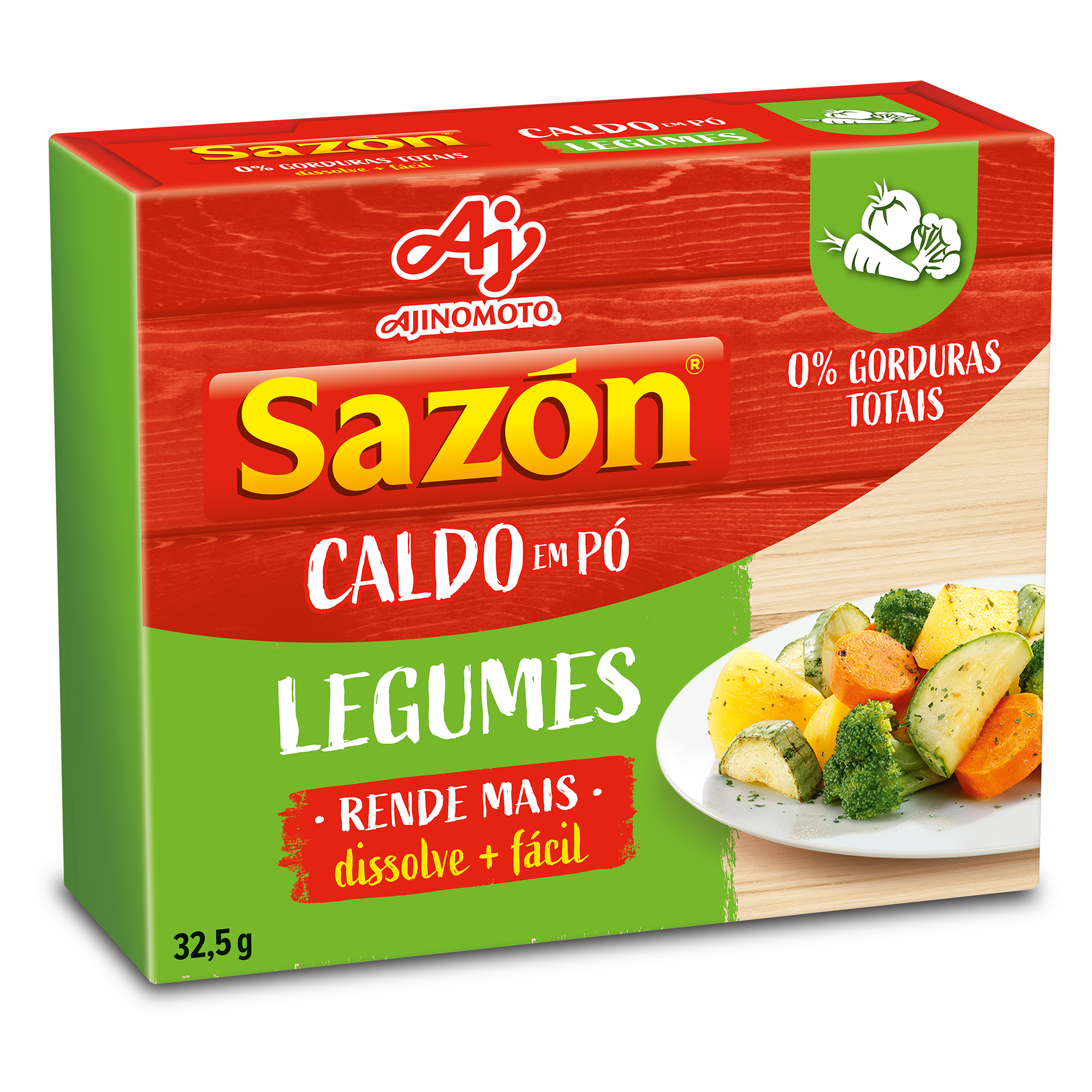 Embalagem do caldo em pó sabor Legumes