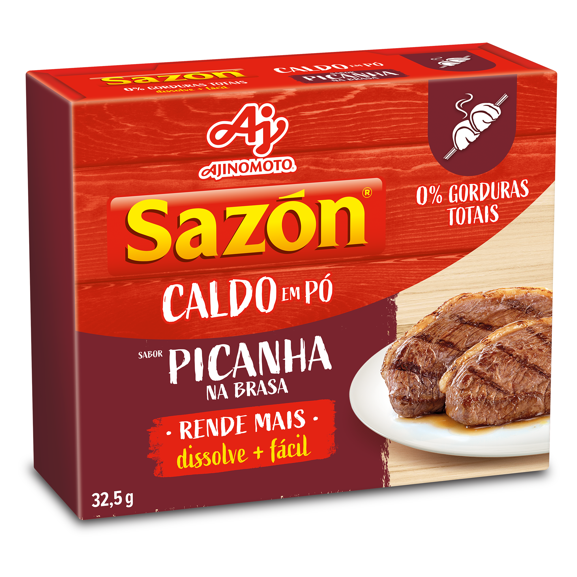 Embalagem do caldo em pó sabor Picanha na brasa