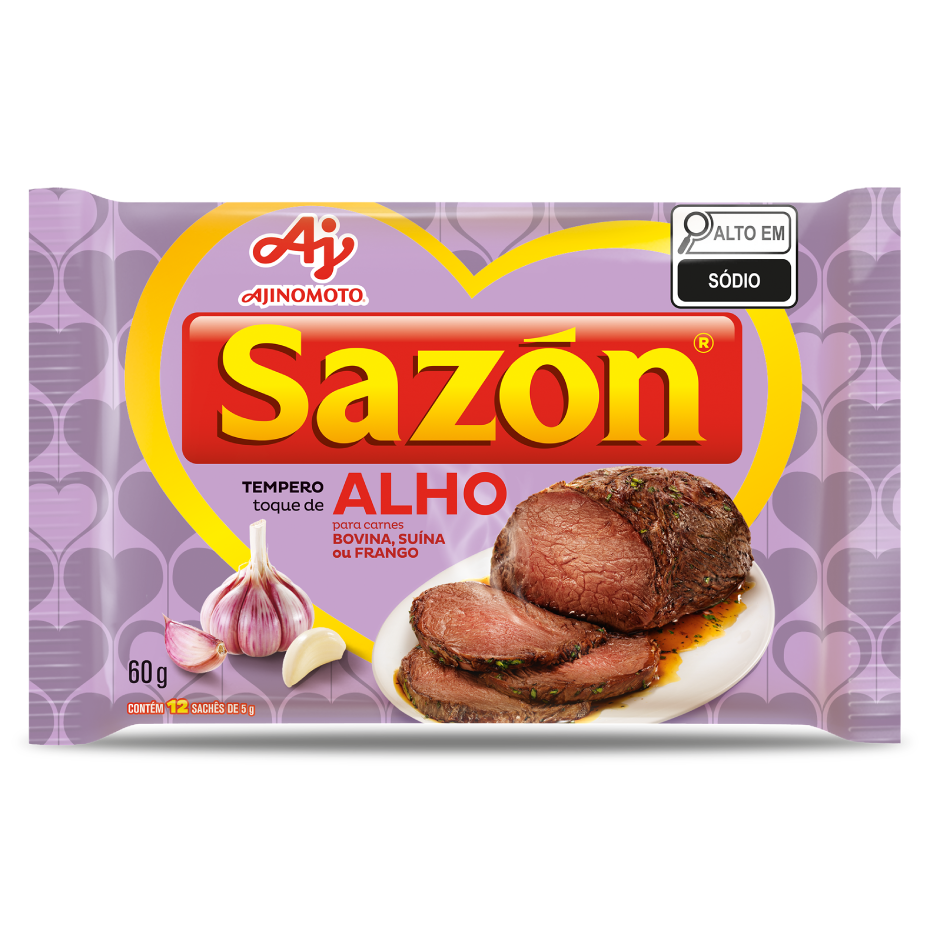 Embalagem de Sazón Toque de Alho