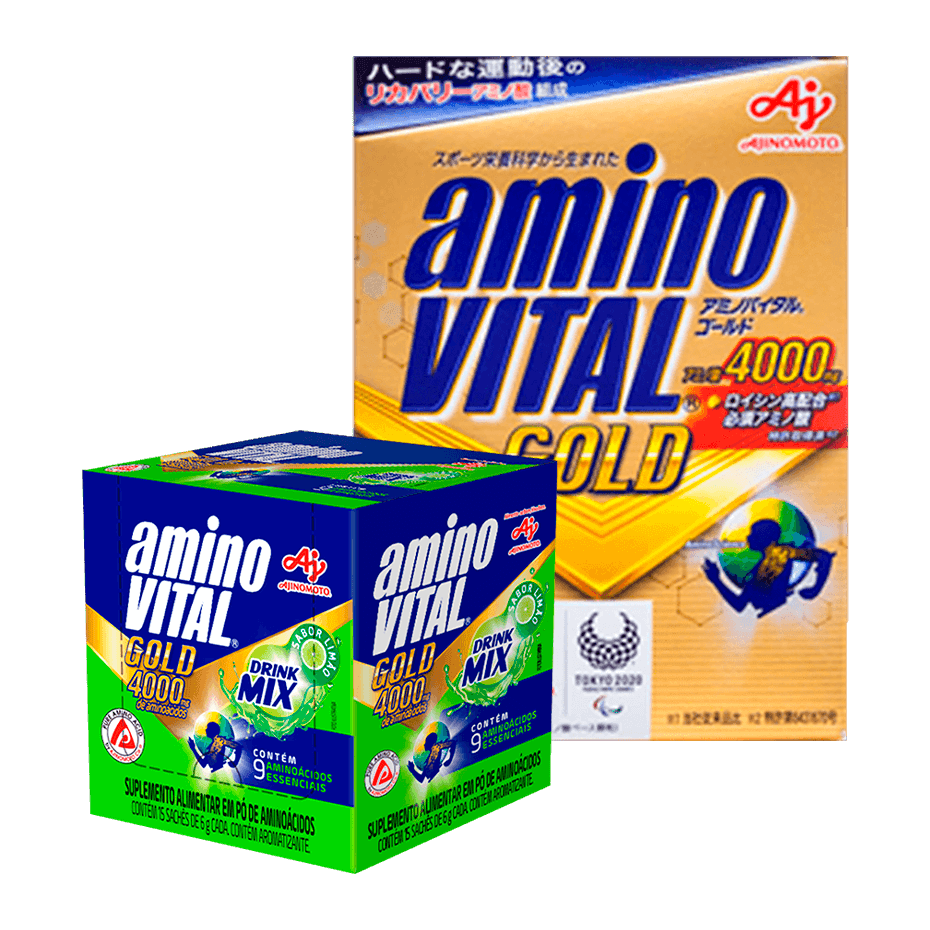 Embalagens de suplemento alimentar aminoVITAL® GOLD
