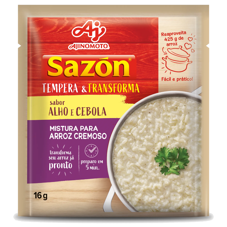 SAZÓN<sup>®</sup> Tempera & Transforma Alho e Cebola