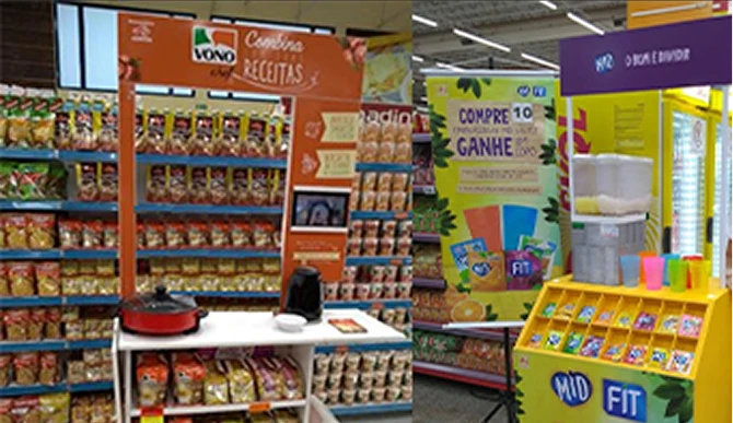 Pontos de vendas de VONO e MID da Ajinomoto em supermercados