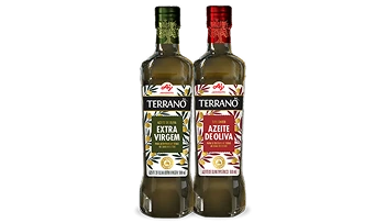 Embalagens de azeite extra virgem e de oliva Terrano