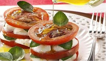 Prato com salada caprese