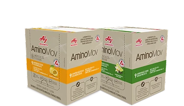 Embalagens dos produtos AminoMov