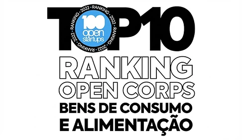 Selo Top 10 Ranking Open Corps 2022 em inovação, tecnologia e sustentabilidade