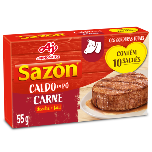 Caldo em Pó SAZÓN<sup>®</sup> 10 Sachês Carne