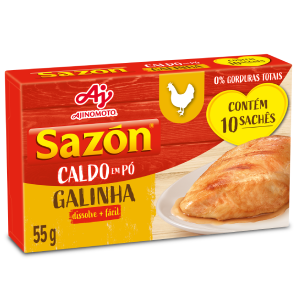 Caldo em Pó SAZÓN<sup>®</sup> 10 Sachês Galinha